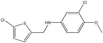 3-chloro-N-[(5-chlorothiophen-2-yl)methyl]-4-methoxyaniline Structure