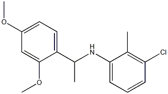 3-chloro-N-[1-(2,4-dimethoxyphenyl)ethyl]-2-methylaniline Structure