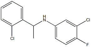 3-chloro-N-[1-(2-chlorophenyl)ethyl]-4-fluoroaniline 구조식 이미지