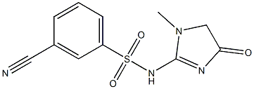 3-cyano-N-(1-methyl-4-oxo-4,5-dihydro-1H-imidazol-2-yl)benzene-1-sulfonamide Structure