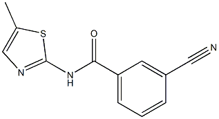 3-cyano-N-(5-methyl-1,3-thiazol-2-yl)benzamide Structure