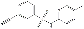 3-cyano-N-(5-methylpyridin-2-yl)benzene-1-sulfonamide Structure
