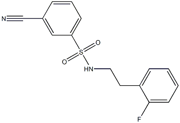 3-cyano-N-[2-(2-fluorophenyl)ethyl]benzene-1-sulfonamide Structure