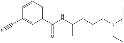 3-cyano-N-[4-(diethylamino)-1-methylbutyl]benzamide Structure