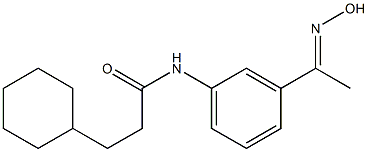 3-cyclohexyl-N-{3-[1-(hydroxyimino)ethyl]phenyl}propanamide Structure