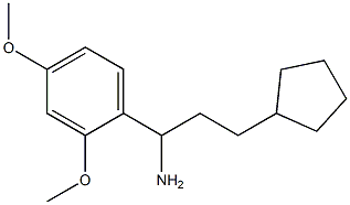 3-cyclopentyl-1-(2,4-dimethoxyphenyl)propan-1-amine 구조식 이미지