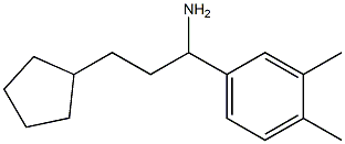 3-cyclopentyl-1-(3,4-dimethylphenyl)propan-1-amine Structure