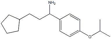 3-cyclopentyl-1-[4-(propan-2-yloxy)phenyl]propan-1-amine Structure