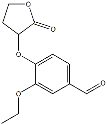 3-ethoxy-4-[(2-oxooxolan-3-yl)oxy]benzaldehyde Structure