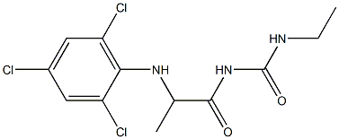 3-ethyl-1-{2-[(2,4,6-trichlorophenyl)amino]propanoyl}urea Structure