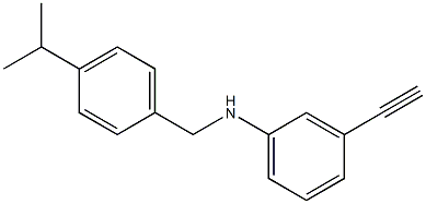 3-ethynyl-N-{[4-(propan-2-yl)phenyl]methyl}aniline Structure