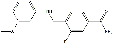 3-fluoro-4-({[3-(methylsulfanyl)phenyl]amino}methyl)benzamide 구조식 이미지