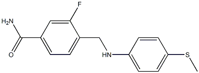 3-fluoro-4-({[4-(methylsulfanyl)phenyl]amino}methyl)benzamide 구조식 이미지