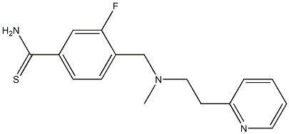 3-fluoro-4-({methyl[2-(pyridin-2-yl)ethyl]amino}methyl)benzene-1-carbothioamide Structure