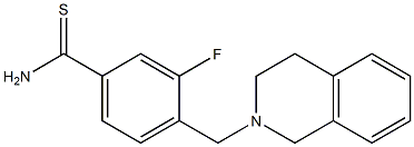 3-fluoro-4-(1,2,3,4-tetrahydroisoquinolin-2-ylmethyl)benzene-1-carbothioamide 구조식 이미지