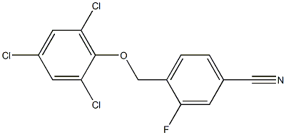 3-fluoro-4-(2,4,6-trichlorophenoxymethyl)benzonitrile 구조식 이미지