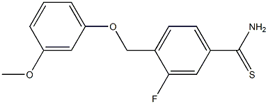 3-fluoro-4-(3-methoxyphenoxymethyl)benzene-1-carbothioamide Structure