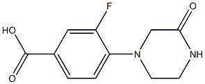 3-fluoro-4-(3-oxopiperazin-1-yl)benzoic acid Structure