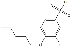 3-fluoro-4-(pentyloxy)benzene-1-sulfonyl chloride Structure