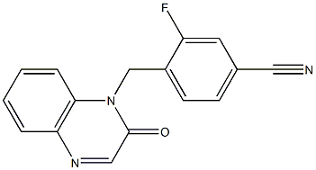 3-fluoro-4-[(2-oxoquinoxalin-1(2H)-yl)methyl]benzonitrile Structure