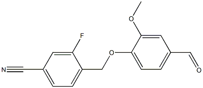 3-fluoro-4-[(4-formyl-2-methoxyphenoxy)methyl]benzonitrile 구조식 이미지