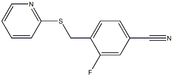 3-fluoro-4-[(pyridin-2-ylsulfanyl)methyl]benzonitrile Structure