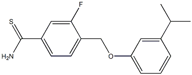 3-fluoro-4-[3-(propan-2-yl)phenoxymethyl]benzene-1-carbothioamide Structure