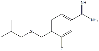 3-fluoro-4-{[(2-methylpropyl)sulfanyl]methyl}benzene-1-carboximidamide Structure