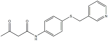 3-oxo-N-{4-[(pyridin-3-ylmethyl)sulfanyl]phenyl}butanamide 구조식 이미지