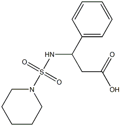 3-phenyl-3-[(piperidine-1-sulfonyl)amino]propanoic acid 구조식 이미지