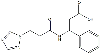3-phenyl-3-[3-(1H-1,2,4-triazol-1-yl)propanamido]propanoic acid 구조식 이미지