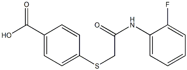 4-({[(2-fluorophenyl)carbamoyl]methyl}sulfanyl)benzoic acid Structure