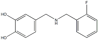 4-({[(2-fluorophenyl)methyl]amino}methyl)benzene-1,2-diol Structure