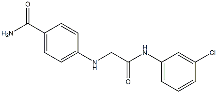4-({[(3-chlorophenyl)carbamoyl]methyl}amino)benzamide Structure