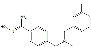 4-({[(3-fluorophenyl)methyl](methyl)amino}methyl)-N'-hydroxybenzene-1-carboximidamide 구조식 이미지