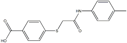 4-({[(4-methylphenyl)carbamoyl]methyl}sulfanyl)benzoic acid Structure