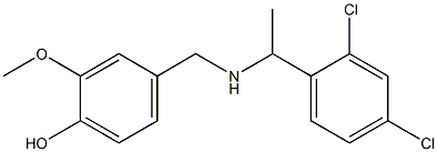 4-({[1-(2,4-dichlorophenyl)ethyl]amino}methyl)-2-methoxyphenol Structure