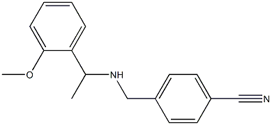 4-({[1-(2-methoxyphenyl)ethyl]amino}methyl)benzonitrile Structure