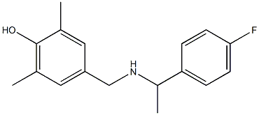 4-({[1-(4-fluorophenyl)ethyl]amino}methyl)-2,6-dimethylphenol Structure