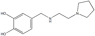 4-({[2-(pyrrolidin-1-yl)ethyl]amino}methyl)benzene-1,2-diol 구조식 이미지