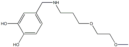 4-({[3-(2-methoxyethoxy)propyl]amino}methyl)benzene-1,2-diol 구조식 이미지
