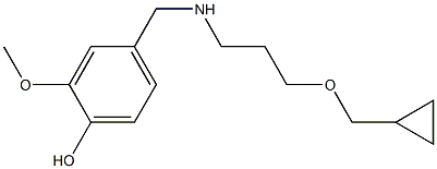 4-({[3-(cyclopropylmethoxy)propyl]amino}methyl)-2-methoxyphenol 구조식 이미지