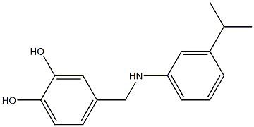 4-({[3-(propan-2-yl)phenyl]amino}methyl)benzene-1,2-diol 구조식 이미지