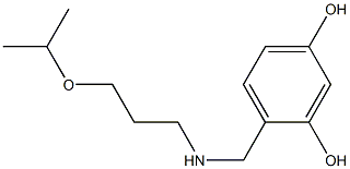 4-({[3-(propan-2-yloxy)propyl]amino}methyl)benzene-1,3-diol Structure