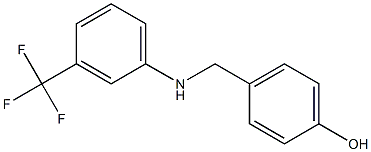 4-({[3-(trifluoromethyl)phenyl]amino}methyl)phenol 구조식 이미지