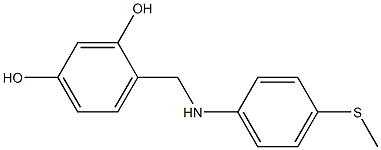 4-({[4-(methylsulfanyl)phenyl]amino}methyl)benzene-1,3-diol Structure