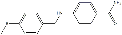 4-({[4-(methylsulfanyl)phenyl]methyl}amino)benzamide 구조식 이미지