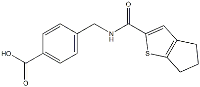 4-({4H,5H,6H-cyclopenta[b]thiophen-2-ylformamido}methyl)benzoic acid 구조식 이미지