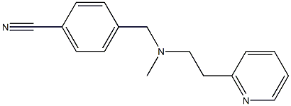 4-({methyl[2-(pyridin-2-yl)ethyl]amino}methyl)benzonitrile 구조식 이미지