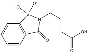 4-(1,1-dioxido-3-oxo-1,2-benzisothiazol-2(3H)-yl)butanoic acid 구조식 이미지